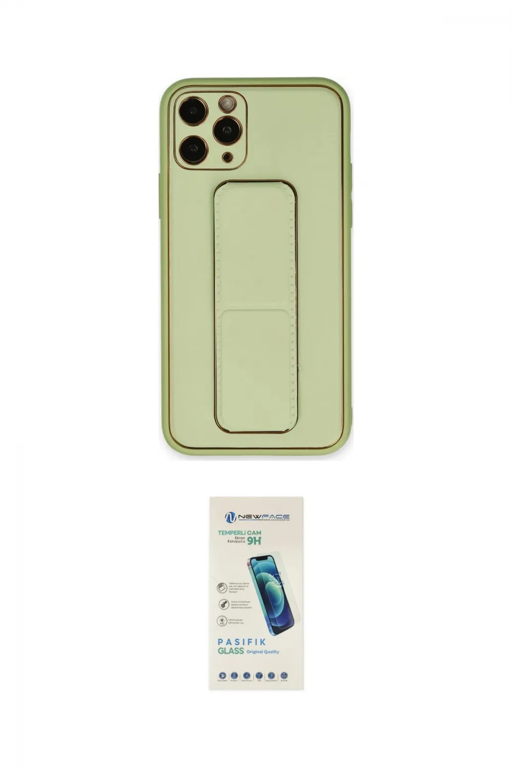 ieg™ iPhone 11 Pro Max Kılıf Akış Doku - Şeffaf Pasifik Cam Ekran Koruyucu