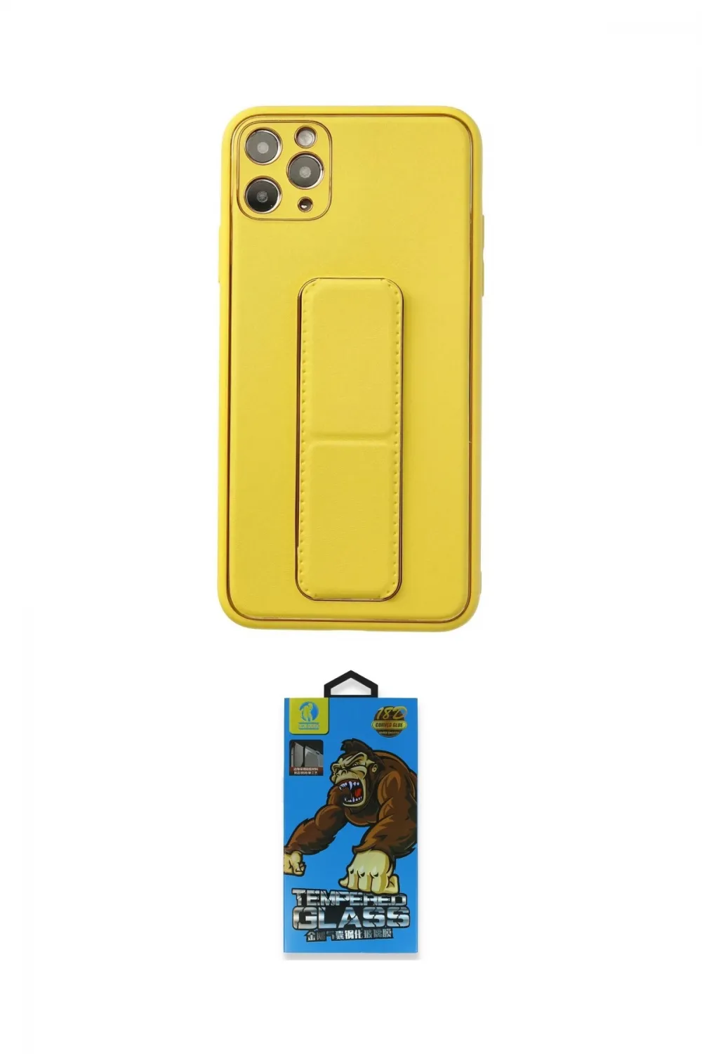 ieg™ iPhone 11 Pro Max Kılıf Akış Doku - Siyah 18D Cam Ekran Koruyucu