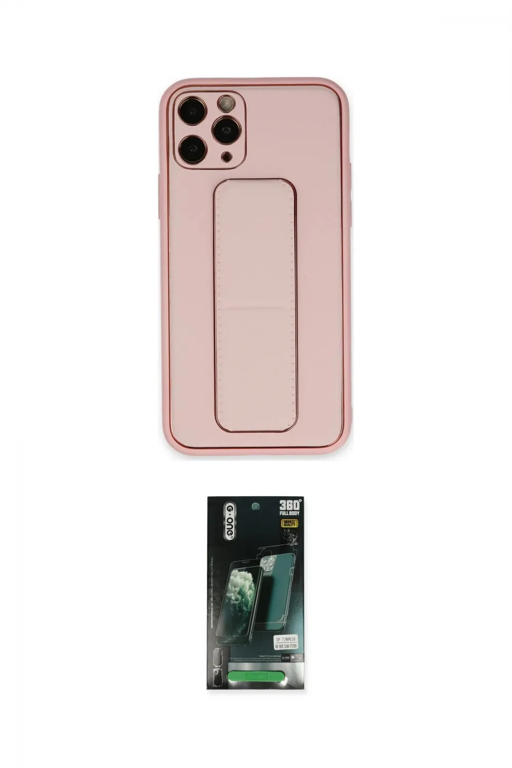 ieg™ iPhone 11 Pro Max Kılıf Akış Doku - Siyah 360 Mat Full Body Arka Koruyucu