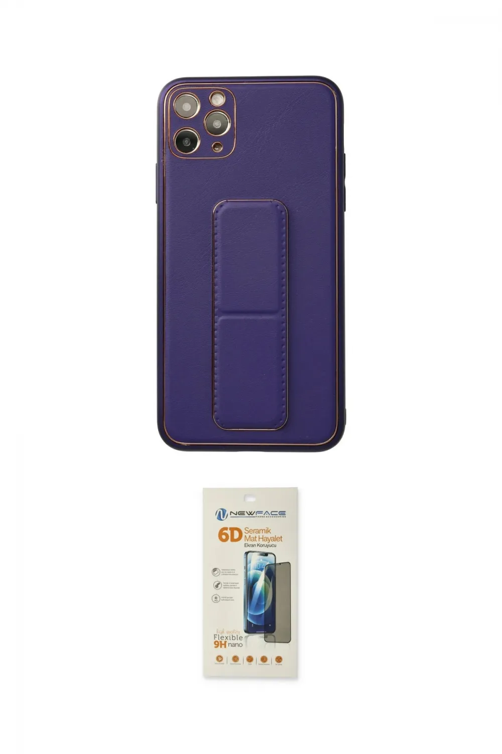 ieg™ iPhone 11 Pro Max Kılıf Akış Doku - Siyah 6D Mat Seramik Hayalet Nano Ekran Koruyucu