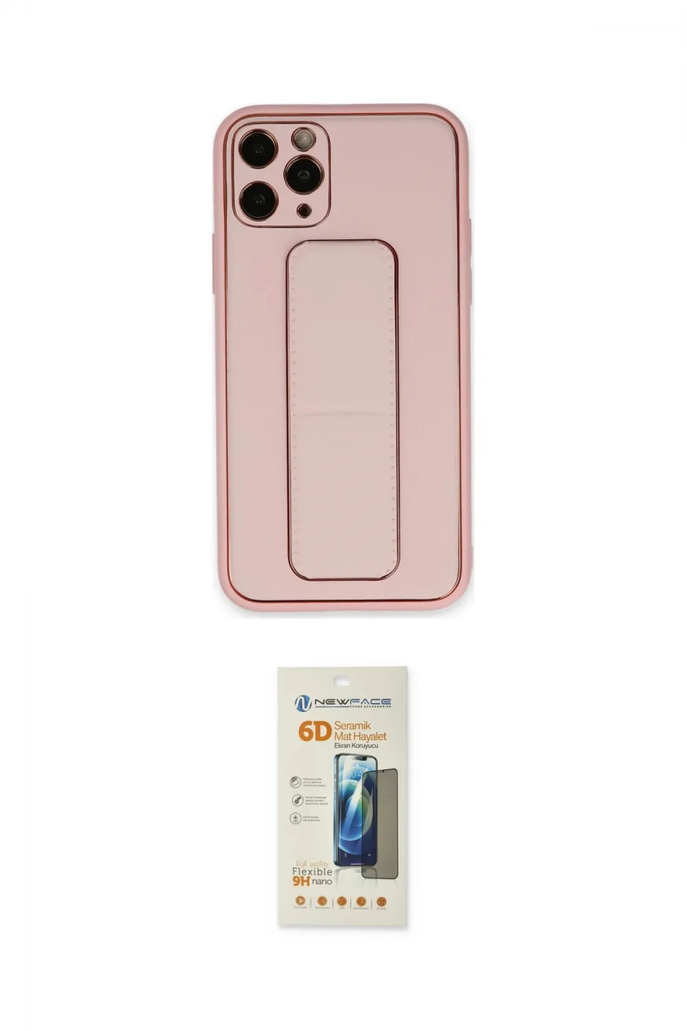 ieg™ iPhone 11 Pro Max Kılıf Akış Doku - Siyah 6D Mat Seramik Hayalet Nano Ekran Koruyucu