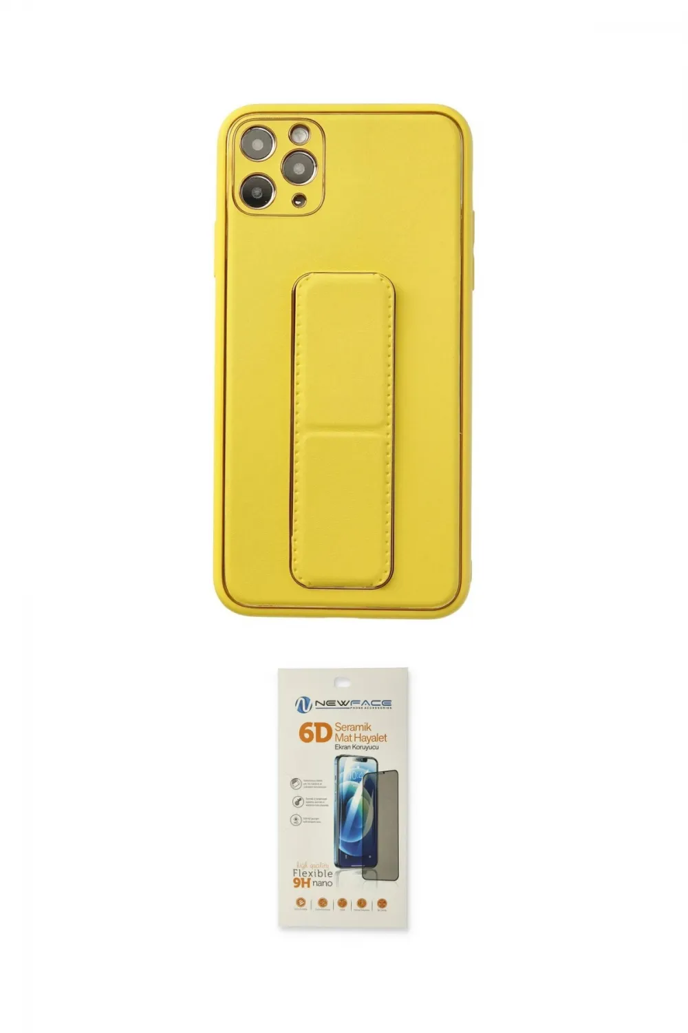 ieg™ iPhone 11 Pro Max Kılıf Akış Doku - Siyah 6D Mat Seramik Hayalet Nano Ekran Koruyucu