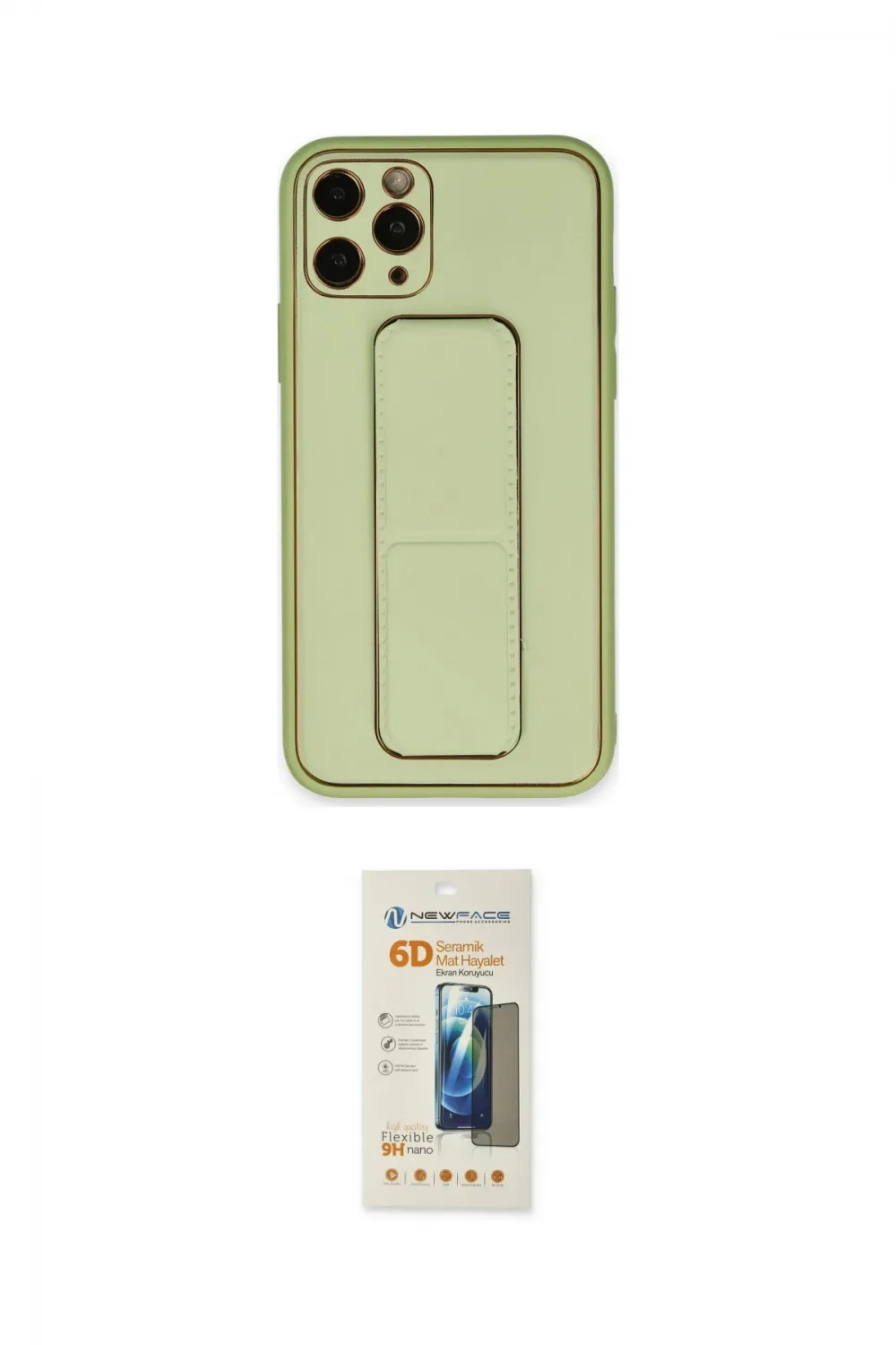 ieg™ iPhone 11 Pro Max Kılıf Akış Doku - Siyah 6D Mat Seramik Hayalet Nano Ekran Koruyucu
