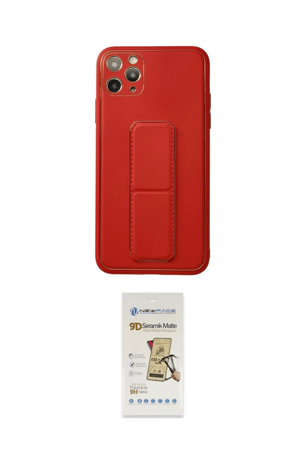 ieg™ iPhone 11 Pro Max Kılıf Akış Doku - Siyah Mat Seramik Nano Ekran Koruyucu