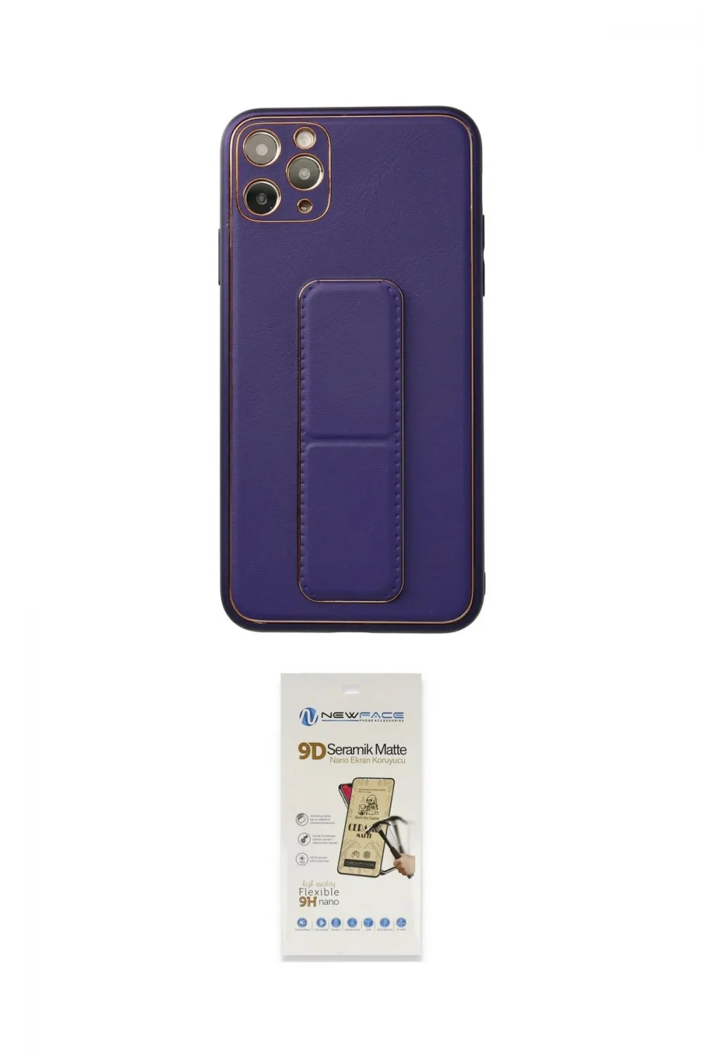 ieg™ iPhone 11 Pro Max Kılıf Akış Doku - Siyah Mat Seramik Nano Ekran Koruyucu