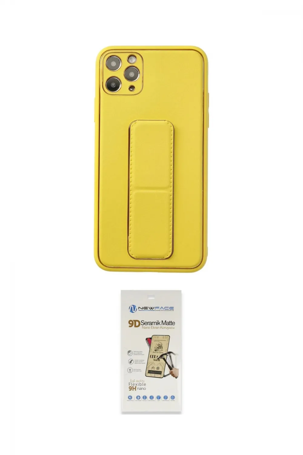 ieg™ iPhone 11 Pro Max Kılıf Akış Doku - Siyah Mat Seramik Nano Ekran Koruyucu