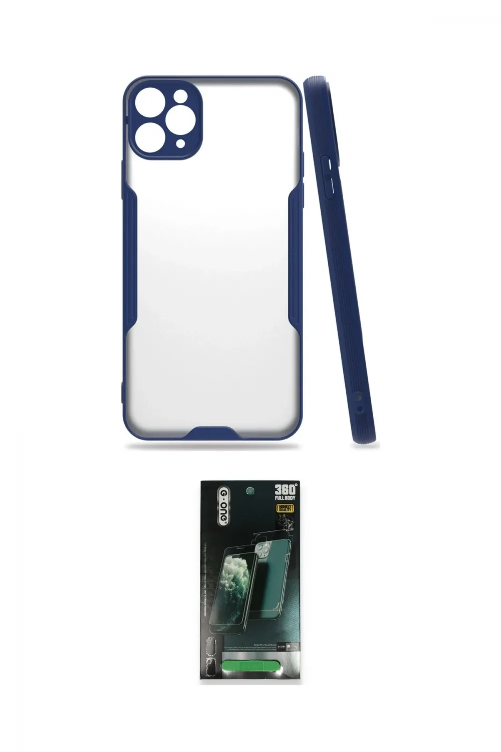ieg™ iPhone 11 Pro Max Kılıf Atlas Asil Serisi - Şeffaf 360 Full Body Arka Koruyucu