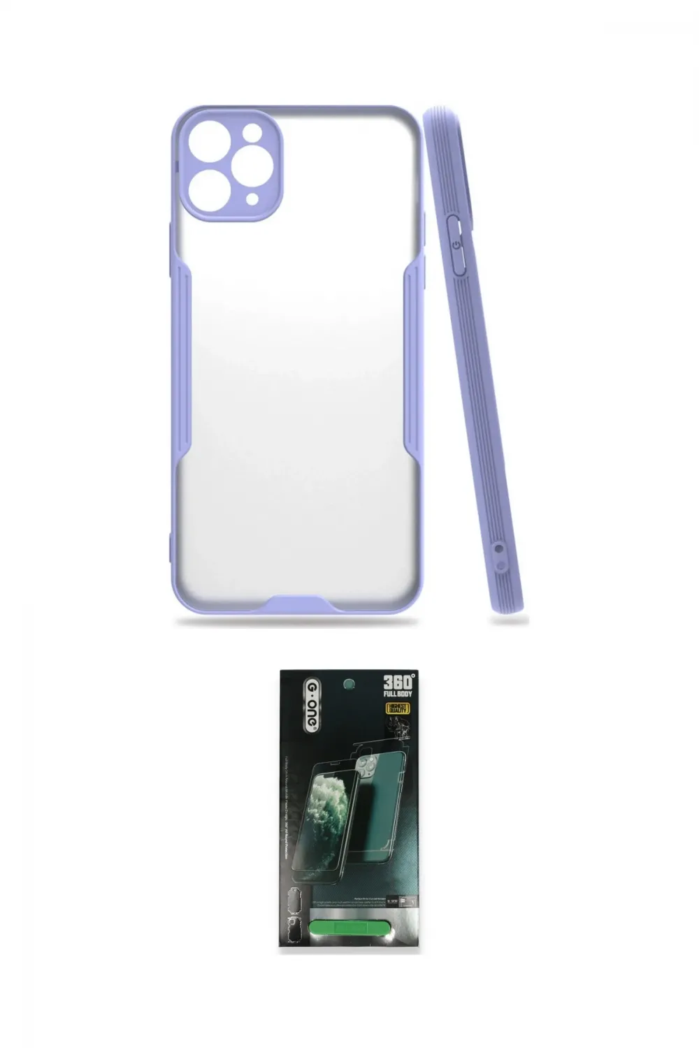 ieg™ iPhone 11 Pro Max Kılıf Atlas Asil Serisi - Şeffaf 360 Full Body Arka Koruyucu