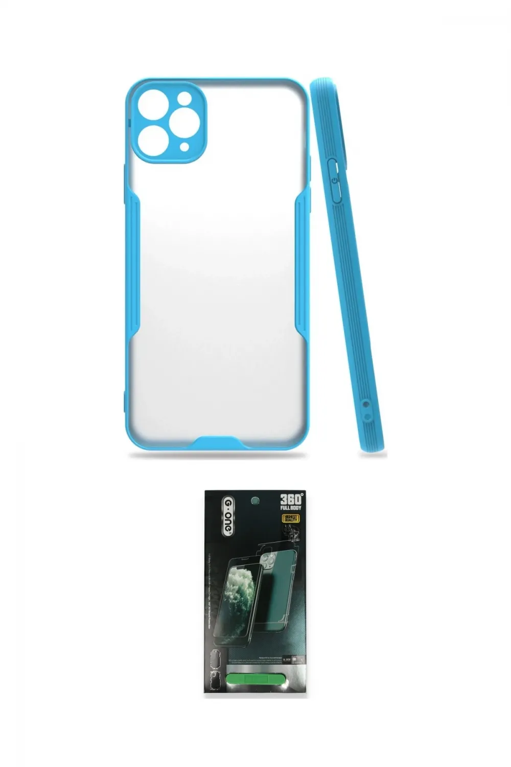 ieg™ iPhone 11 Pro Max Kılıf Atlas Asil Serisi - Şeffaf 360 Full Body Arka Koruyucu