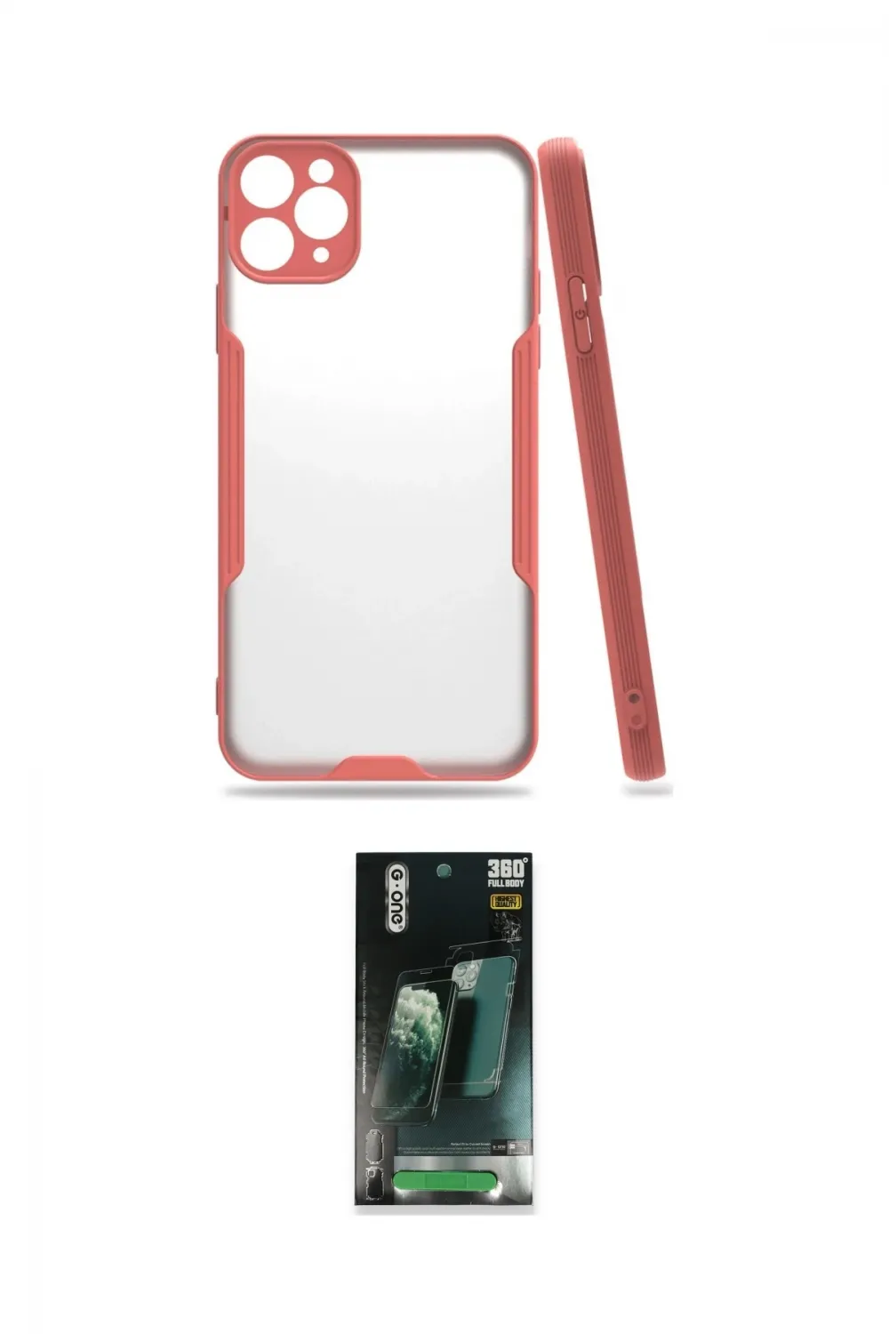 ieg™ iPhone 11 Pro Max Kılıf Atlas Asil Serisi - Şeffaf 360 Full Body Arka Koruyucu