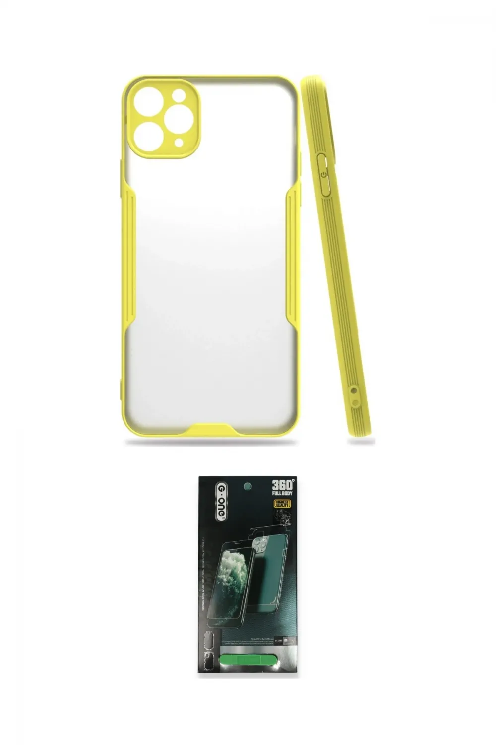 ieg™ iPhone 11 Pro Max Kılıf Atlas Asil Serisi - Şeffaf 360 Full Body Arka Koruyucu