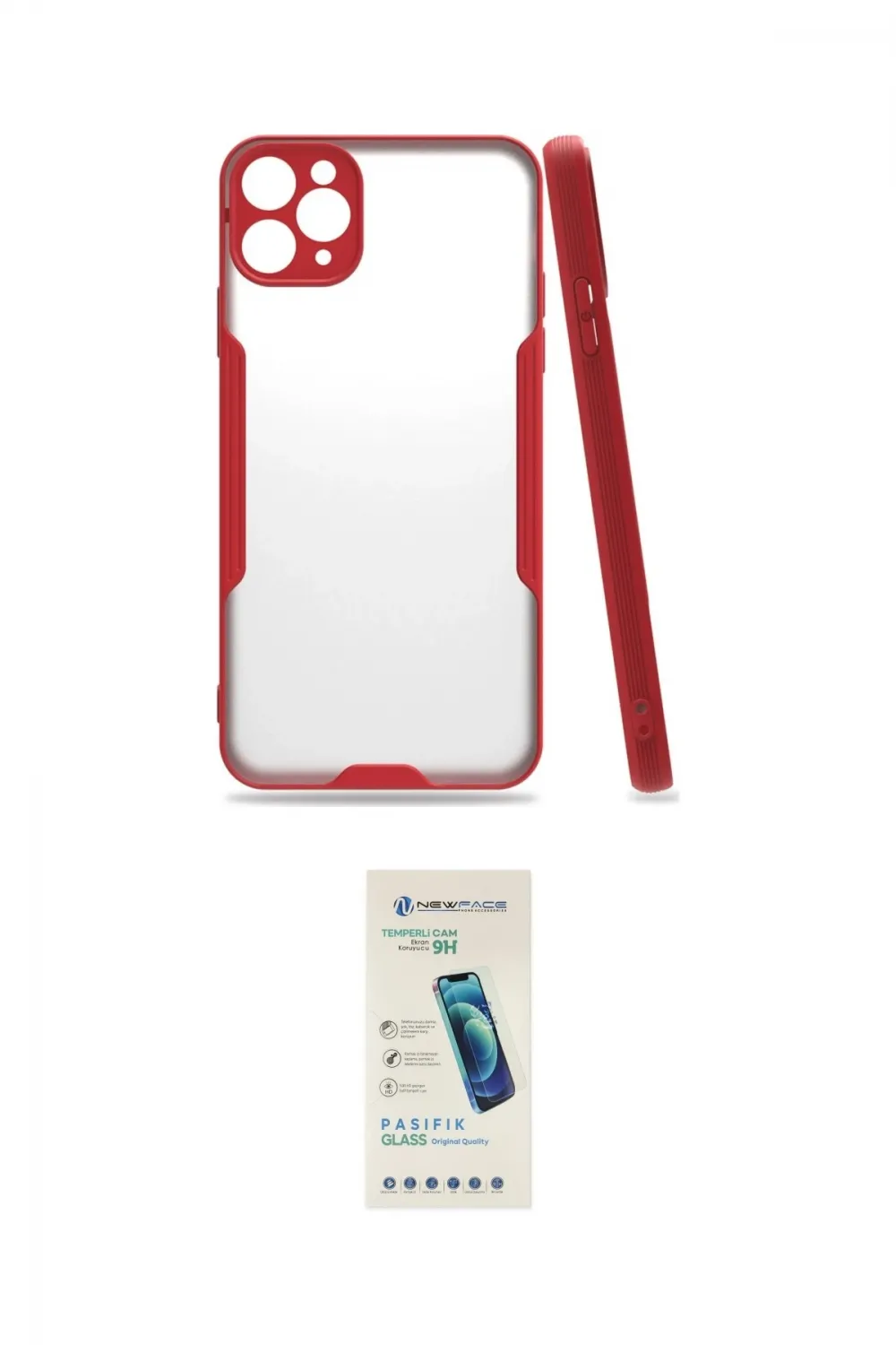 ieg™ iPhone 11 Pro Max Kılıf Atlas Asil Serisi - Şeffaf Pasifik Cam Ekran Koruyucu