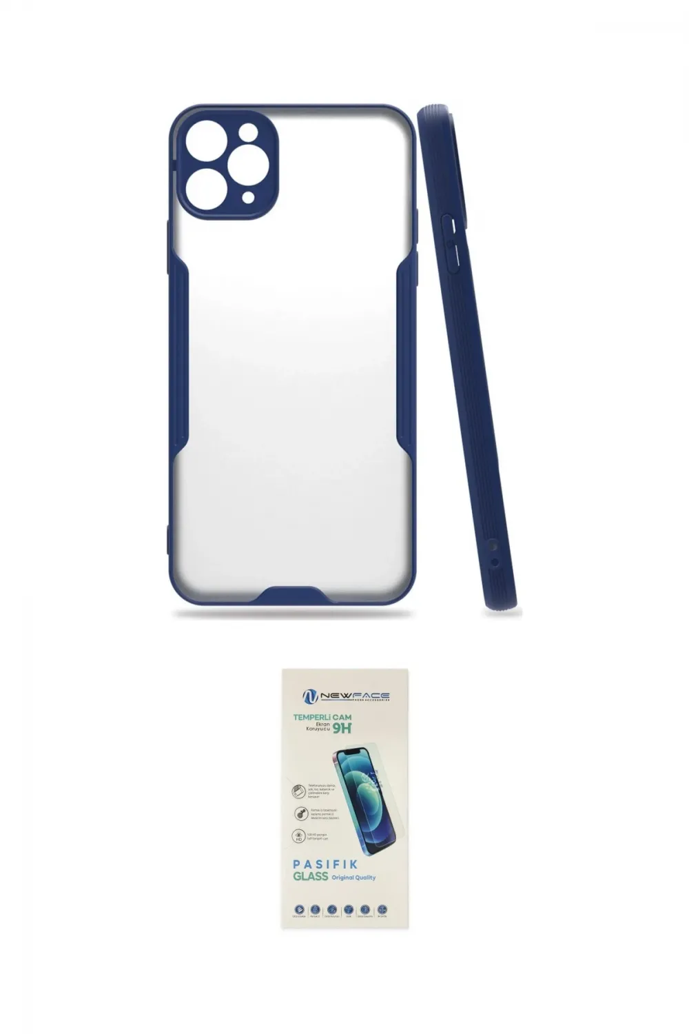ieg™ iPhone 11 Pro Max Kılıf Atlas Asil Serisi - Şeffaf Pasifik Cam Ekran Koruyucu