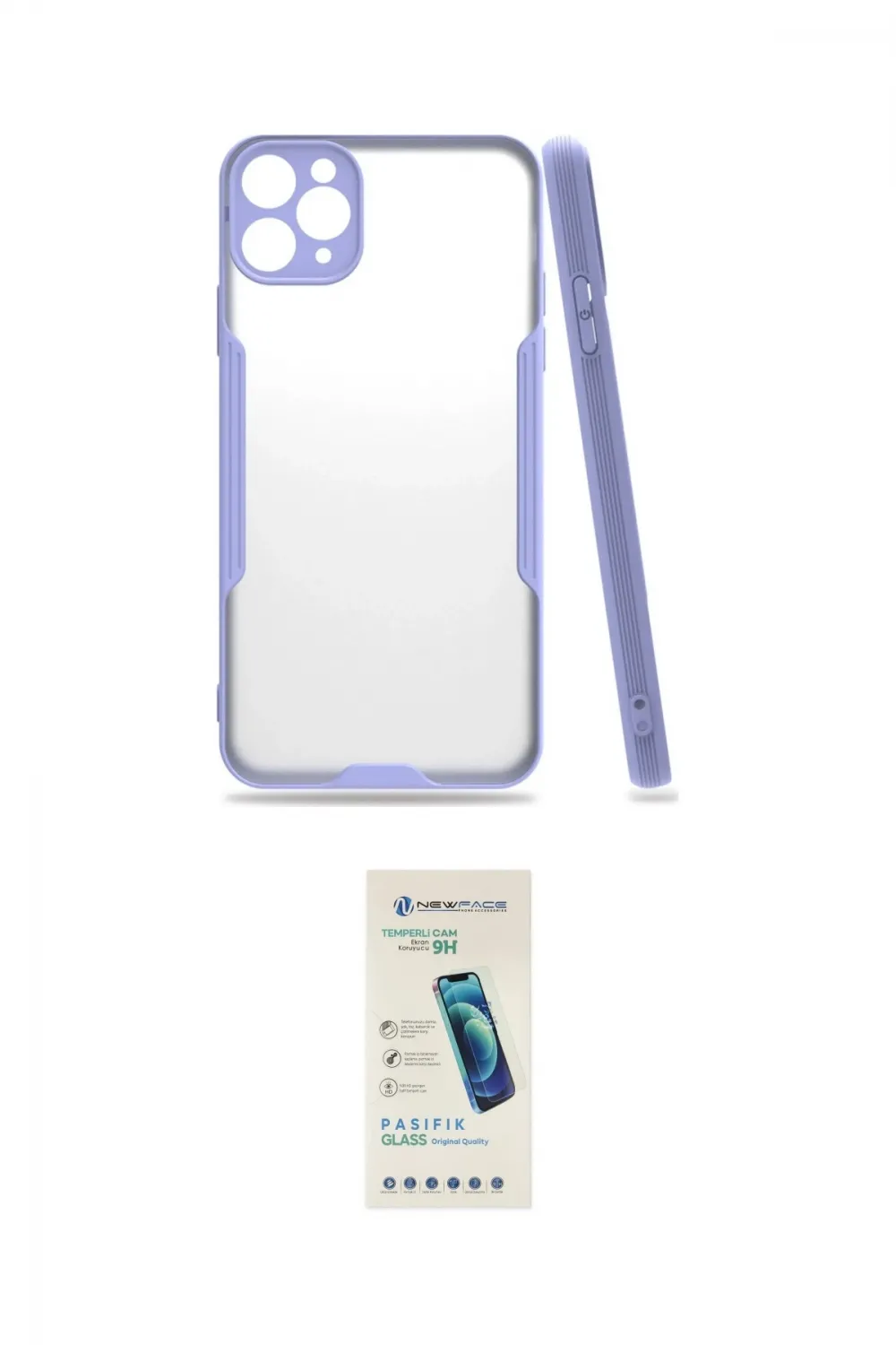 ieg™ iPhone 11 Pro Max Kılıf Atlas Asil Serisi - Şeffaf Pasifik Cam Ekran Koruyucu