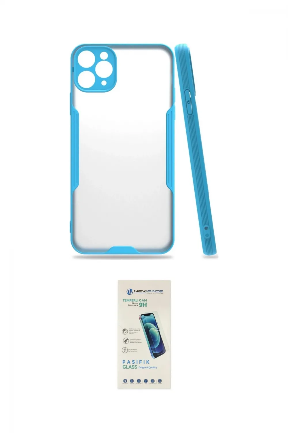 ieg™ iPhone 11 Pro Max Kılıf Atlas Asil Serisi - Şeffaf Pasifik Cam Ekran Koruyucu