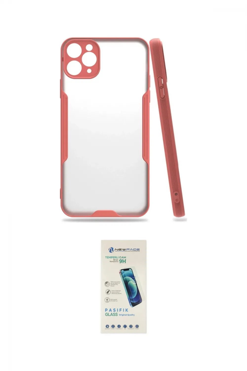 ieg™ iPhone 11 Pro Max Kılıf Atlas Asil Serisi - Şeffaf Pasifik Cam Ekran Koruyucu