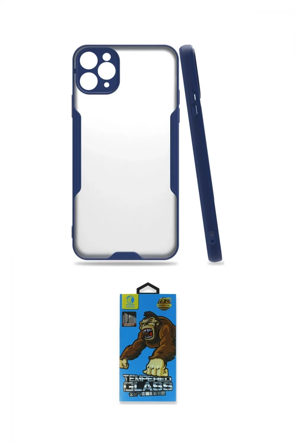 ieg™ iPhone 11 Pro Max Kılıf Atlas Asil Serisi - Siyah 18D Cam Ekran Koruyucu