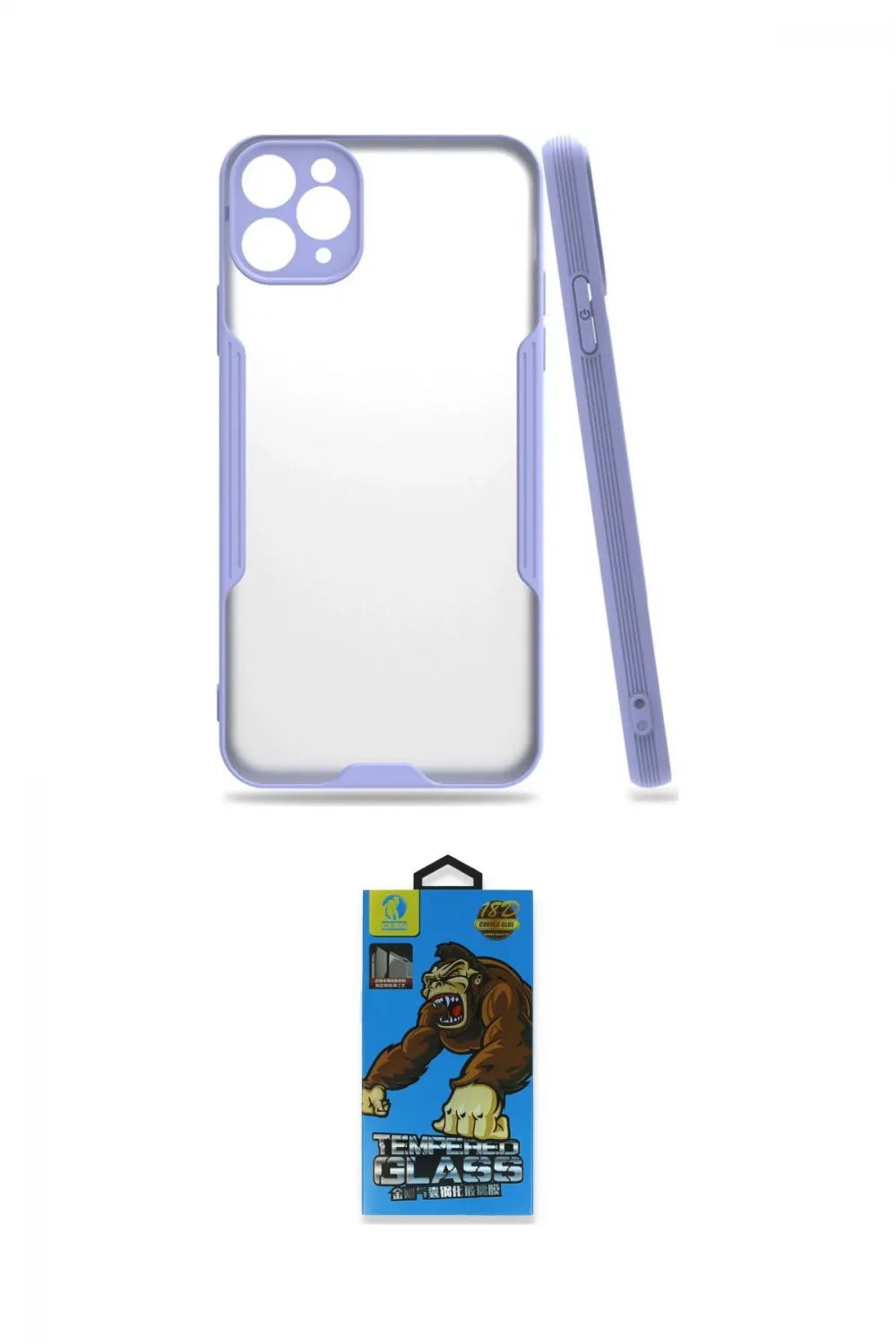 ieg™ iPhone 11 Pro Max Kılıf Atlas Asil Serisi - Siyah 18D Cam Ekran Koruyucu