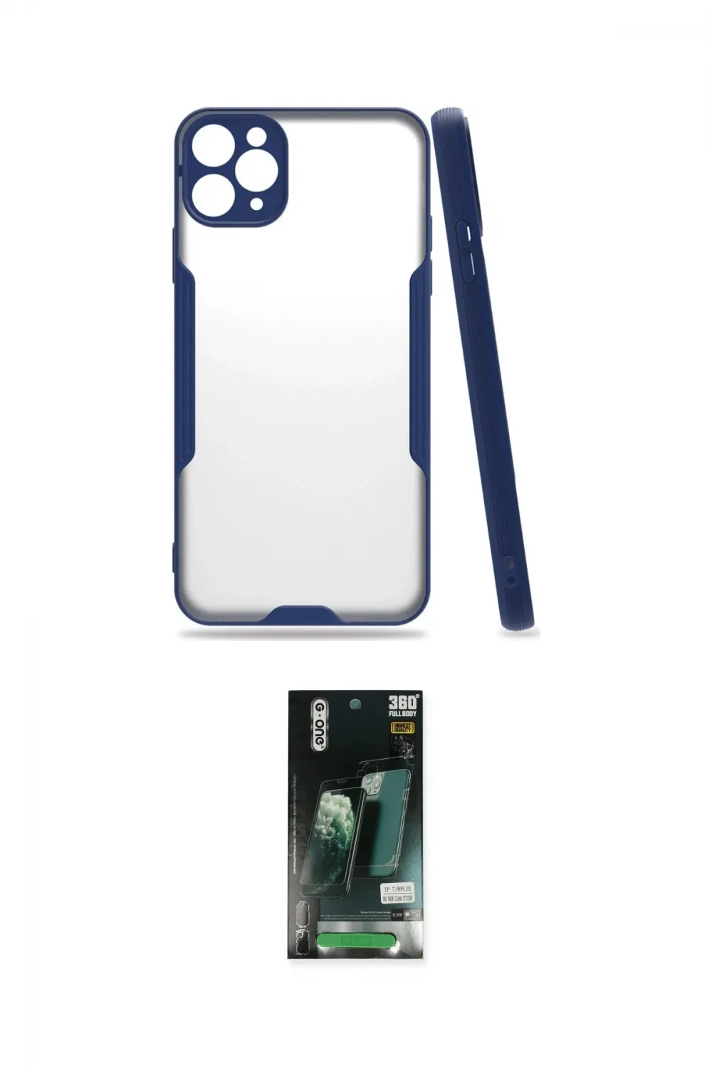 ieg™ iPhone 11 Pro Max Kılıf Atlas Asil Serisi - Siyah 360 Mat Full Body Arka Koruyucu