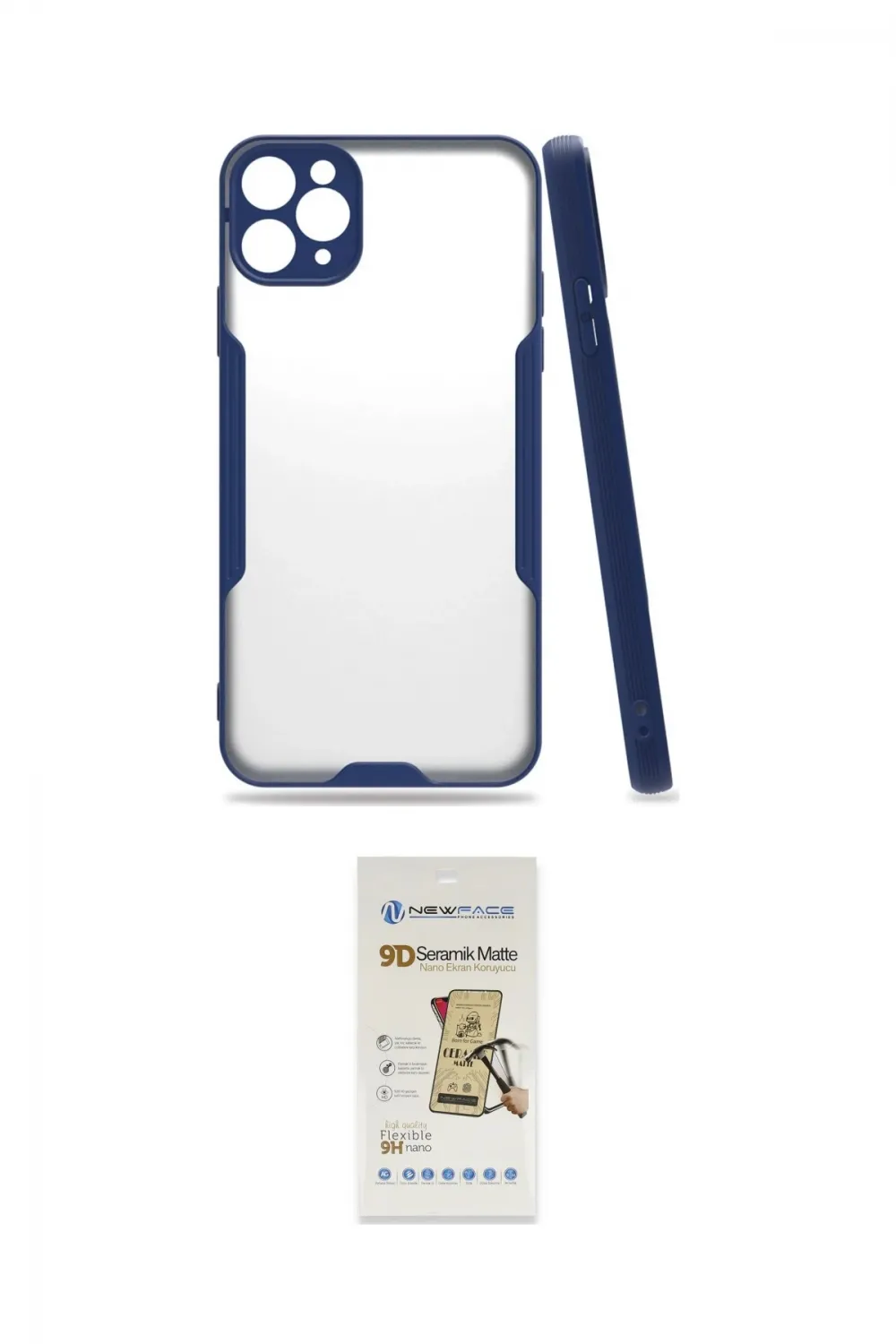 ieg™ iPhone 11 Pro Max Kılıf Atlas Asil Serisi - Siyah Mat Seramik Nano Ekran Koruyucu