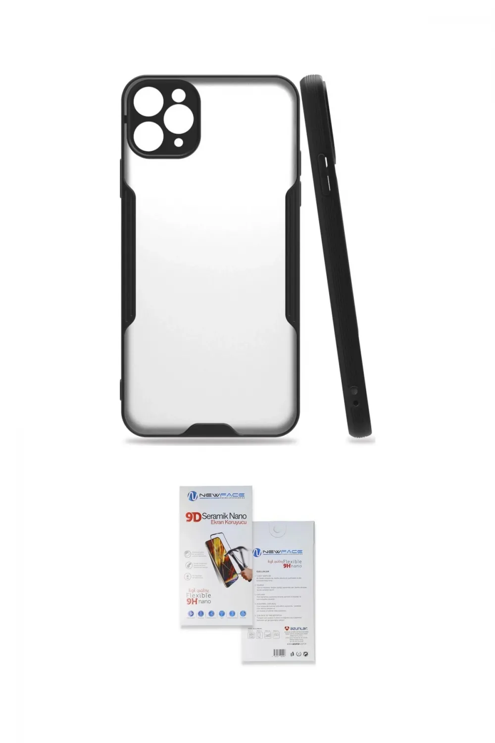 ieg™ iPhone 11 Pro Max Kılıf Atlas Asil Serisi - Siyah Seramik Nano Ekran Koruyucu