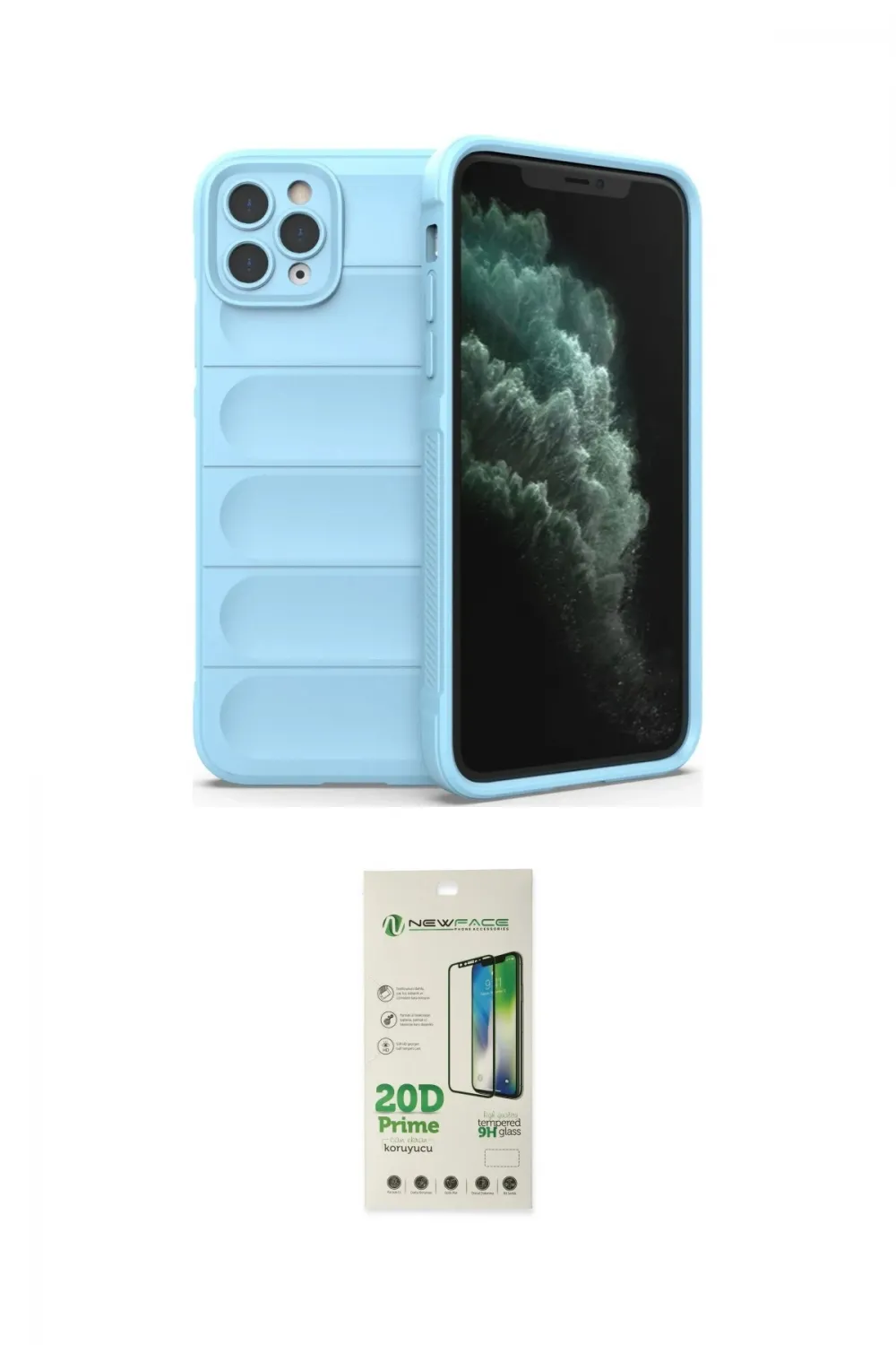ieg™ iPhone 11 Pro Max Kılıf Atlas Koleksiyonu - Siyah 20D Premium Cam Ekran Koruyucu