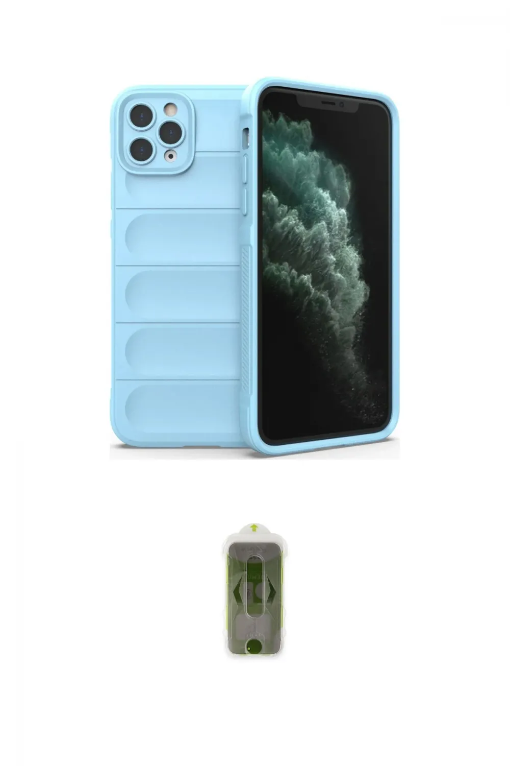 ieg™ iPhone 11 Pro Max Kılıf Atlas Koleksiyonu - Siyah Joko Magic 5D Hayalet Cam