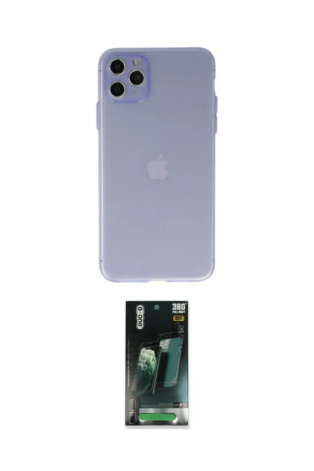 ieg™ iPhone 11 Pro Max Kılıf Atlas Minimal Prime - Şeffaf 360 Full Body Arka Koruyucu