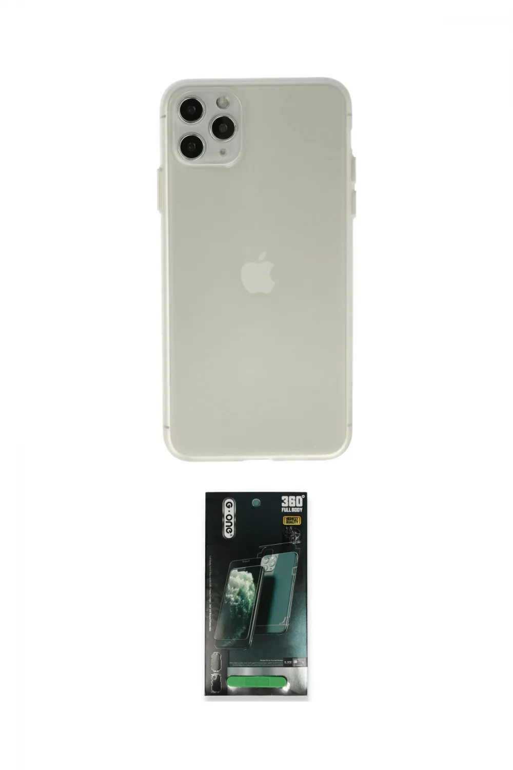 ieg™ iPhone 11 Pro Max Kılıf Atlas Minimal Prime - Şeffaf 360 Full Body Arka Koruyucu