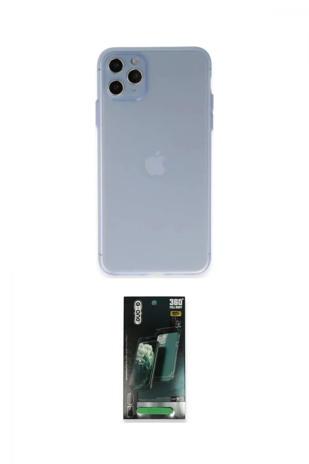ieg™ iPhone 11 Pro Max Kılıf Atlas Minimal Prime - Şeffaf 360 Full Body Arka Koruyucu