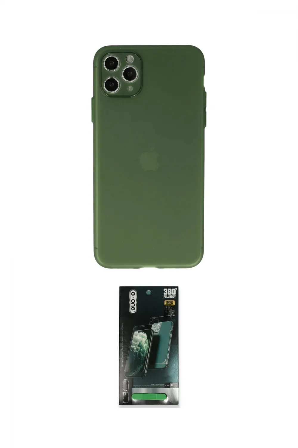 ieg™ iPhone 11 Pro Max Kılıf Atlas Minimal Prime - Şeffaf 360 Full Body Arka Koruyucu