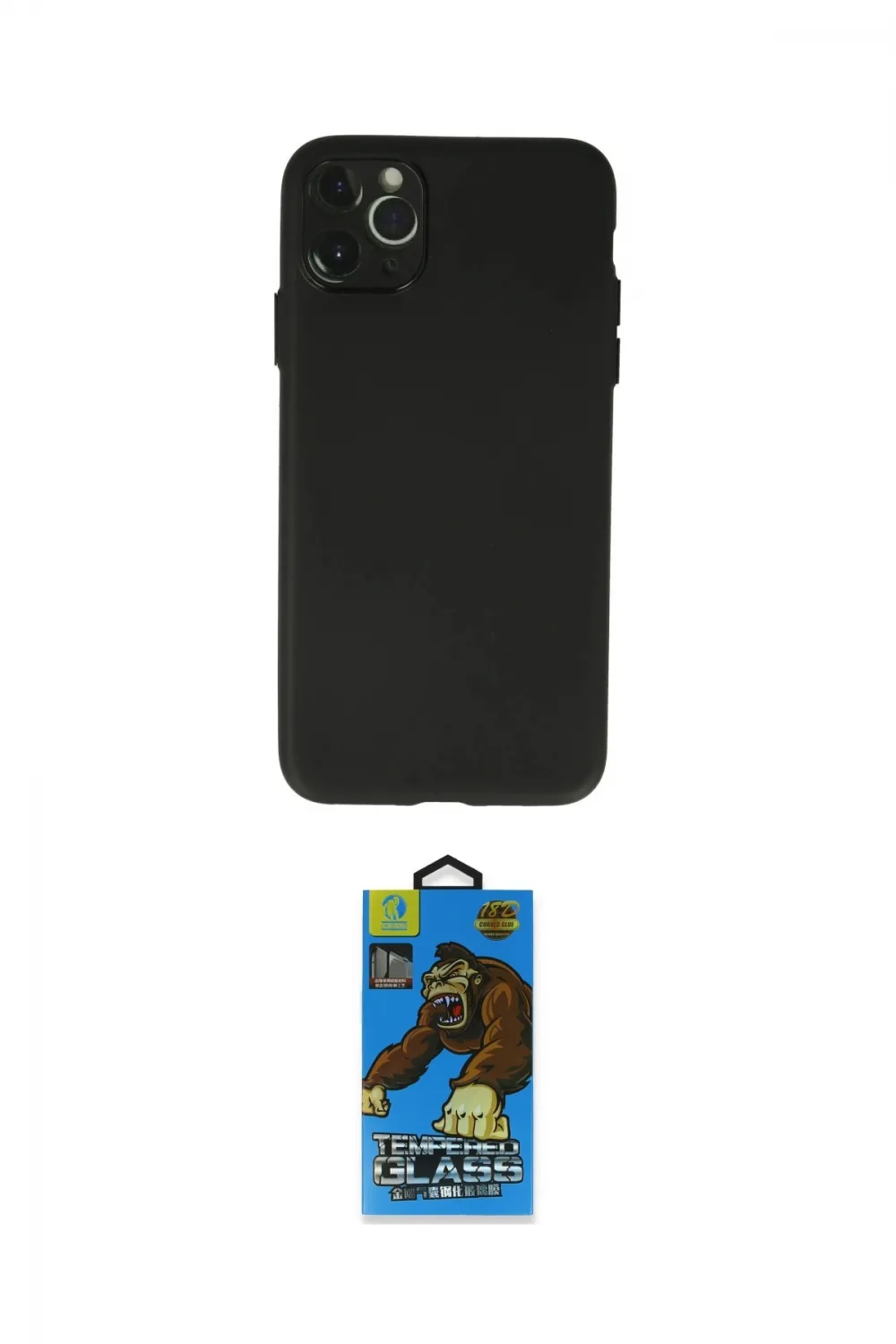 ieg™ iPhone 11 Pro Max Kılıf Atlas Minimal Prime - Siyah 18D Cam Ekran Koruyucu