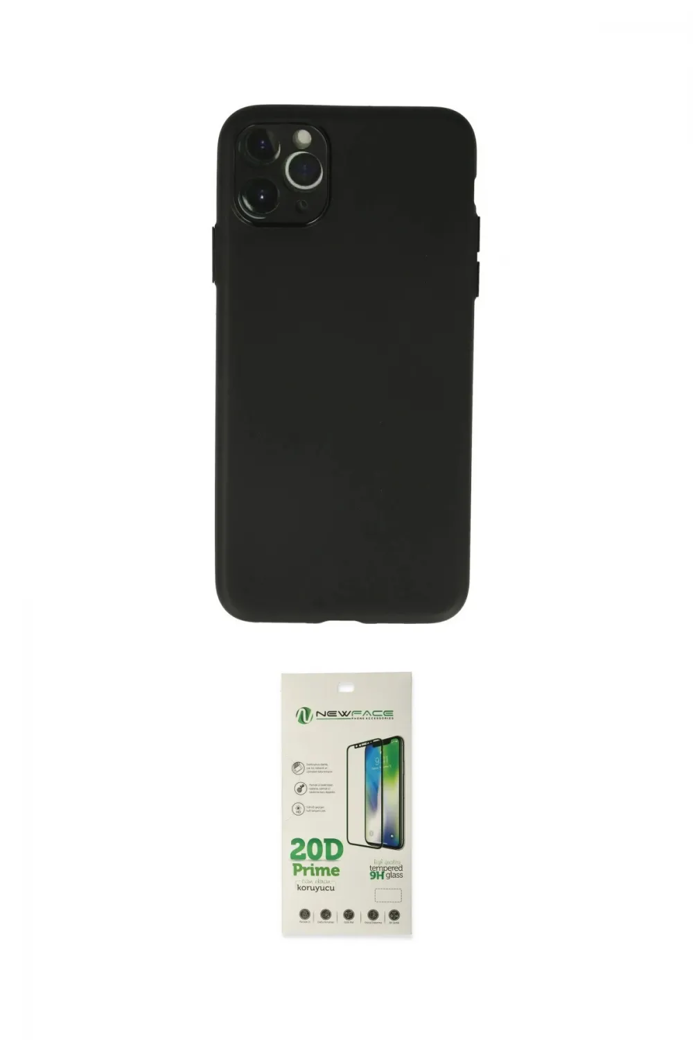 ieg™ iPhone 11 Pro Max Kılıf Atlas Minimal Prime - Siyah 20D Premium Cam Ekran Koruyucu