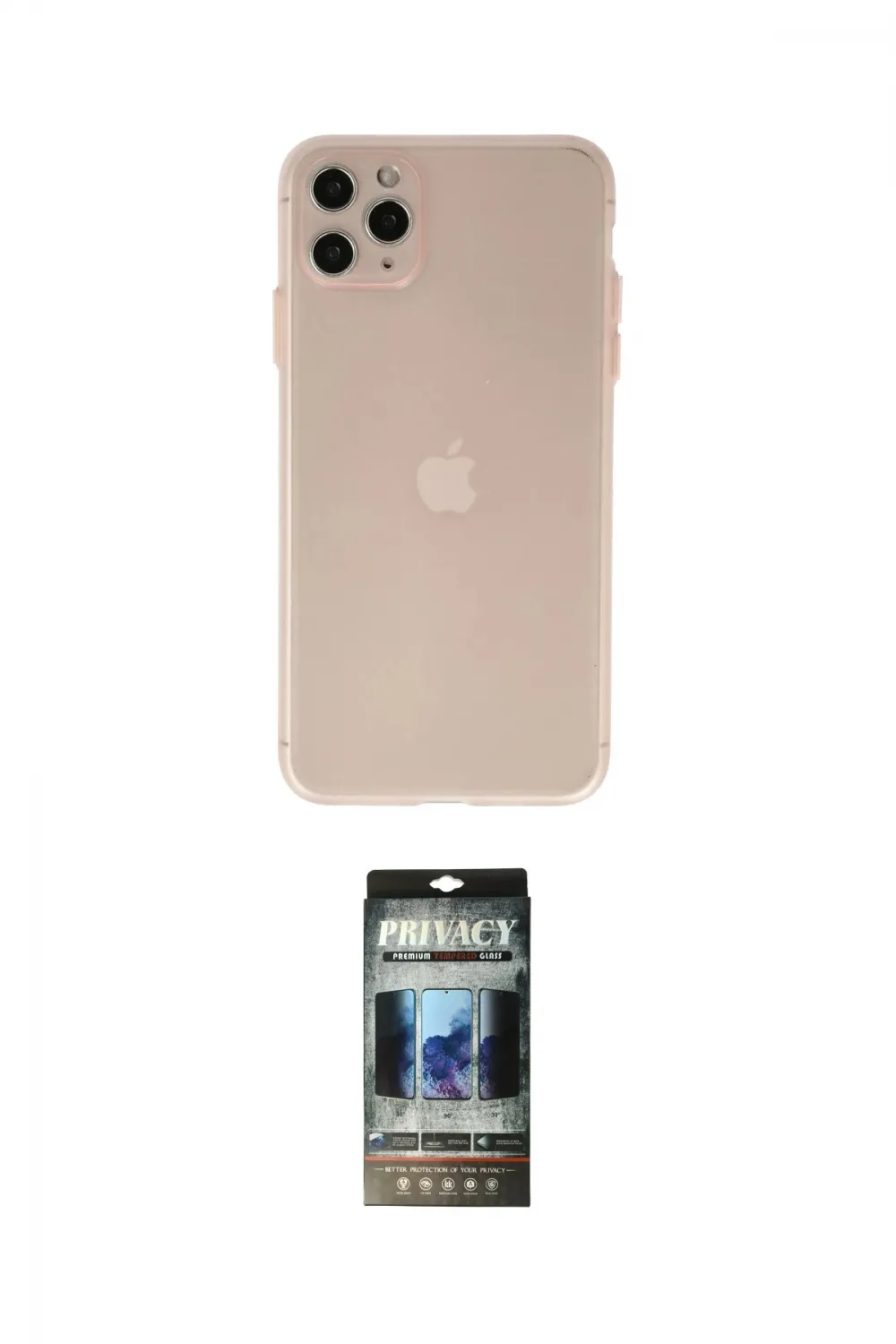 ieg™ iPhone 11 Pro Max Kılıf Atlas Minimal Prime - Siyah 34D Hayalet Izgaralı Cam