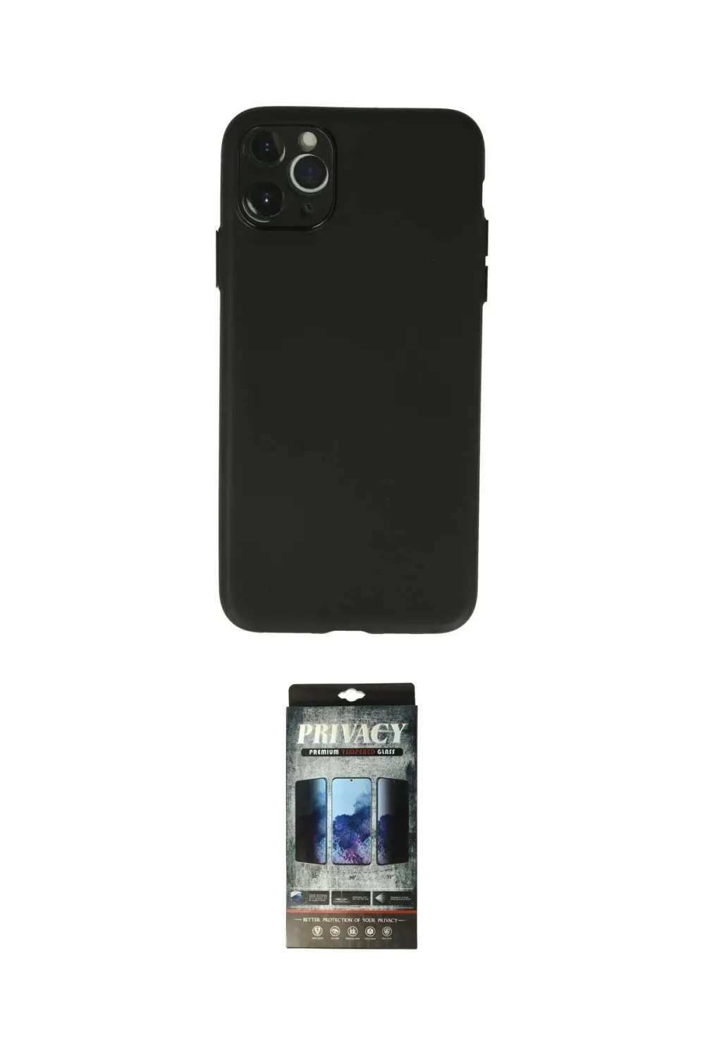 ieg™ iPhone 11 Pro Max Kılıf Atlas Minimal Prime - Siyah 34D Hayalet Izgaralı Cam