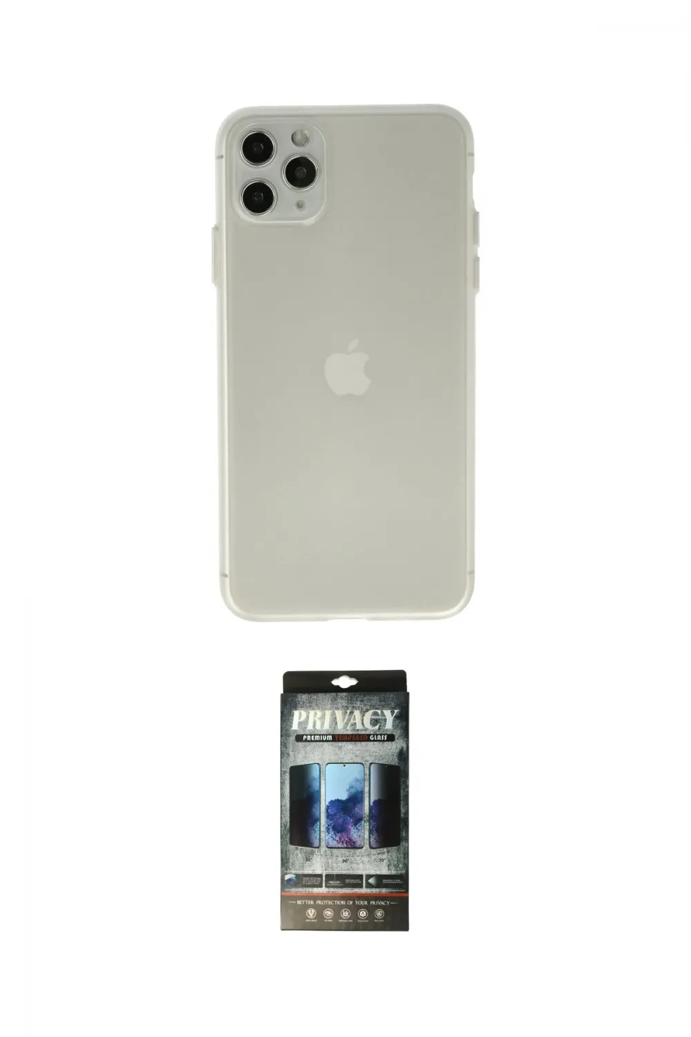 ieg™ iPhone 11 Pro Max Kılıf Atlas Minimal Prime - Siyah 34D Hayalet Izgaralı Cam