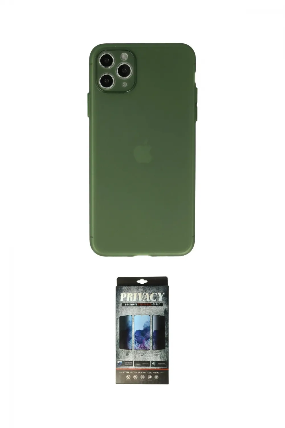 ieg™ iPhone 11 Pro Max Kılıf Atlas Minimal Prime - Siyah 34D Hayalet Izgaralı Cam