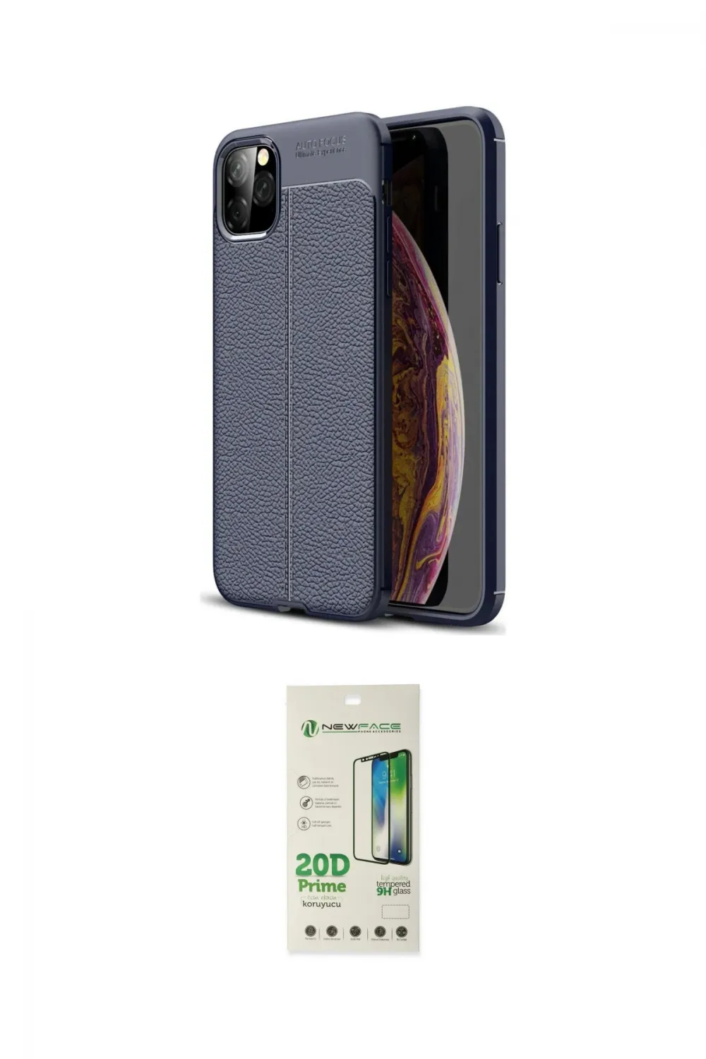 ieg™ iPhone 11 Pro Max Kılıf Doruk Klasik Özel Seri - Siyah 20D Premium Cam Ekran Koruyucu