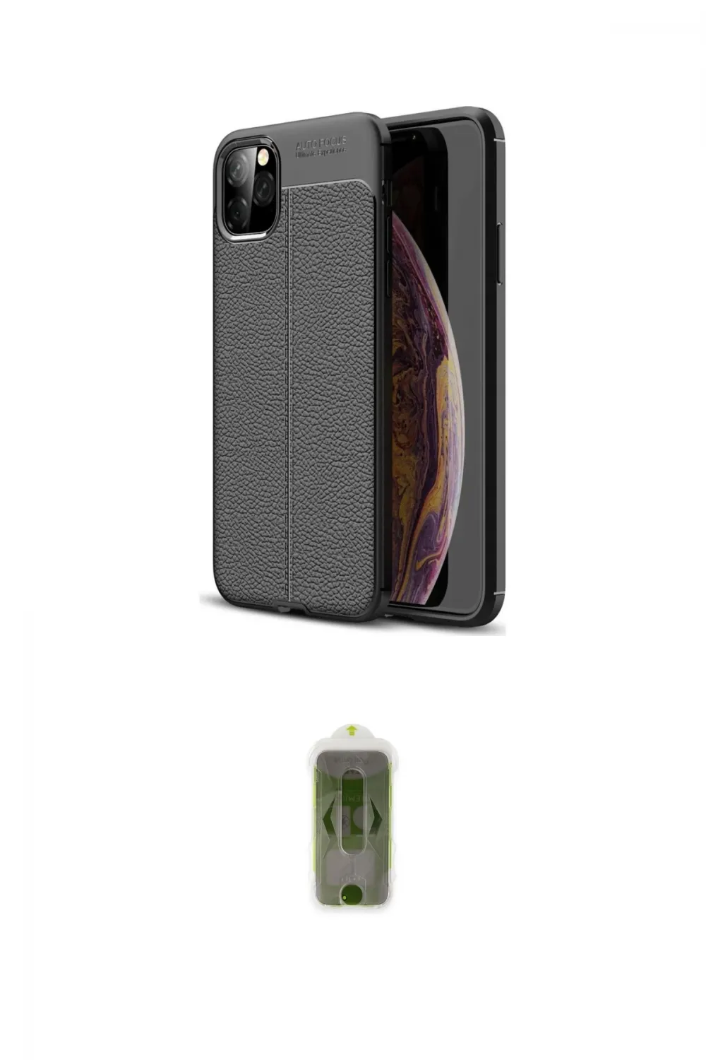 ieg™ iPhone 11 Pro Max Kılıf Doruk Klasik Özel Seri - Siyah Joko Magic 5D Hayalet Cam