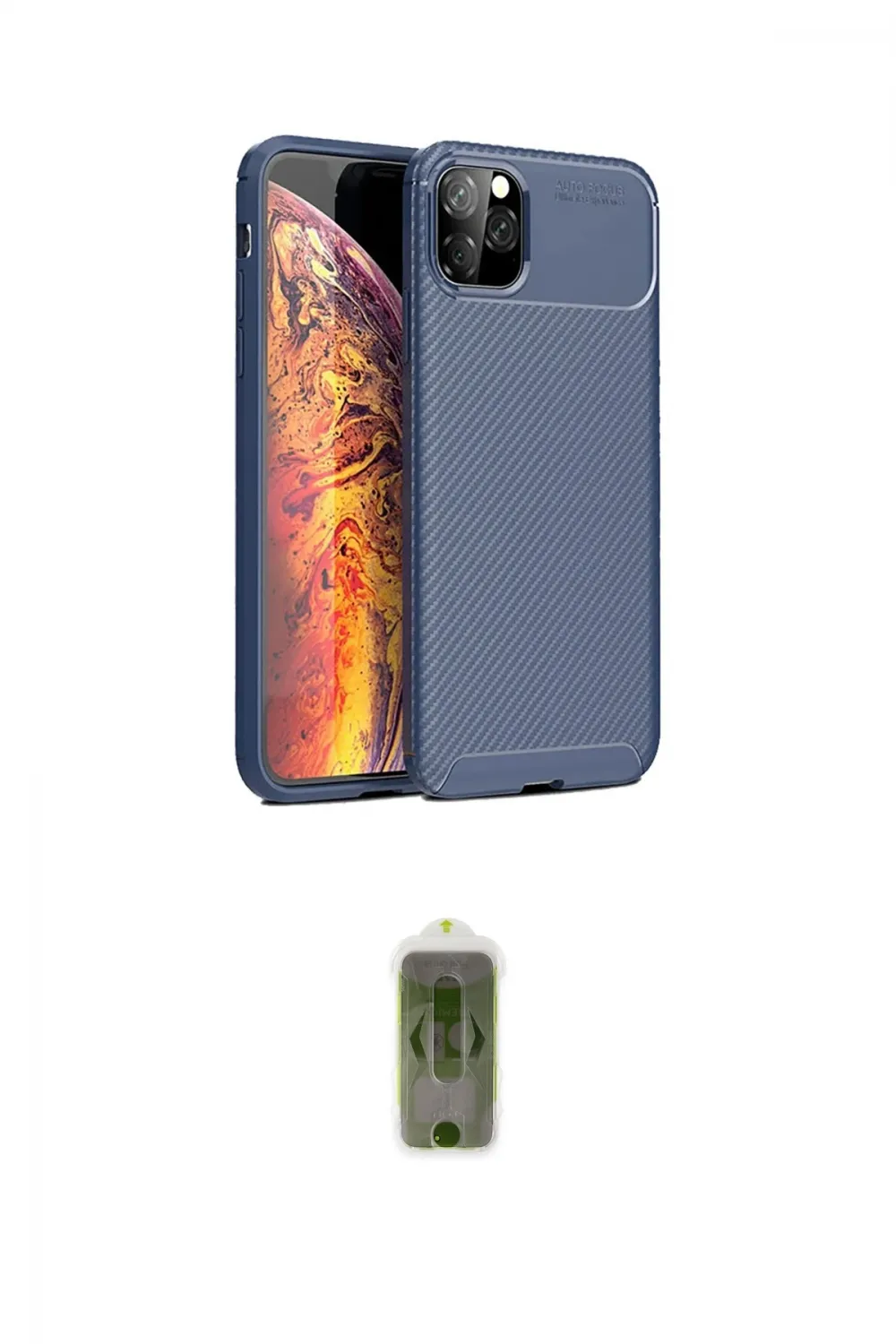 ieg™ iPhone 11 Pro Max Kılıf Eksen Form Prime - Siyah Joko Magic 5D Hayalet Cam