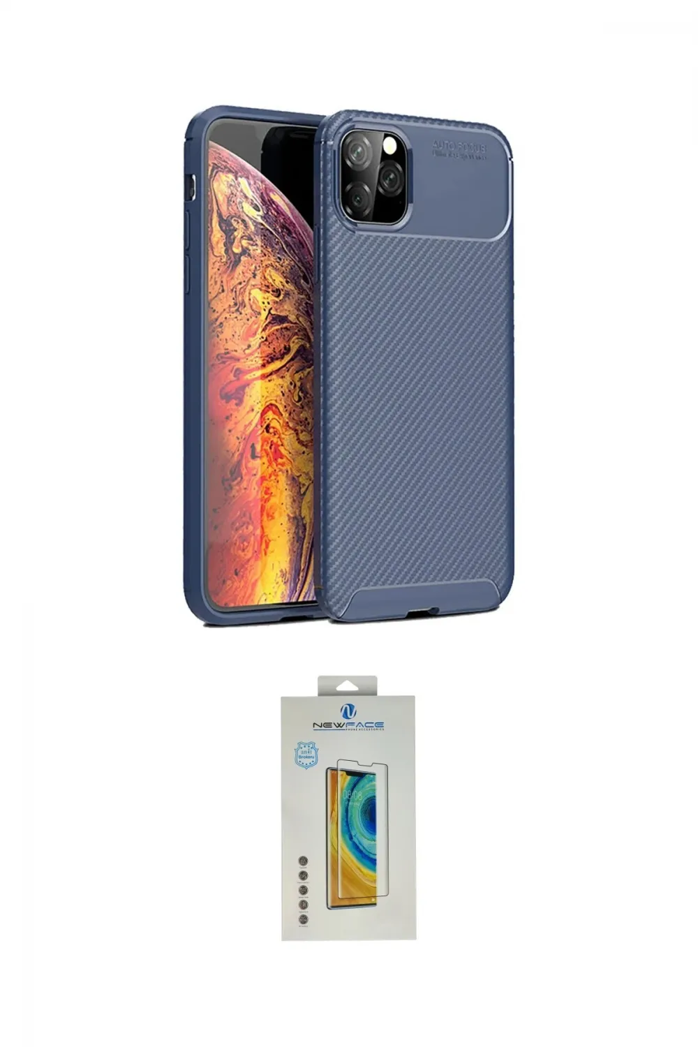 ieg™ iPhone 11 Pro Max Kılıf Eksen Form Prime - Siyah Polymer Nano Ekran Koruyucu