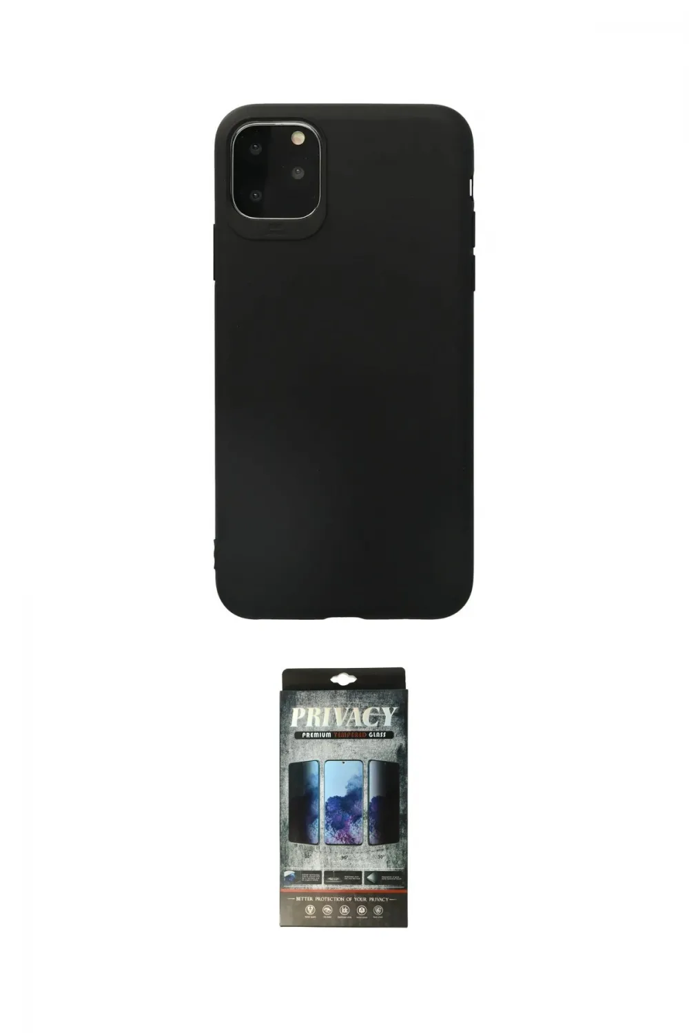 ieg™ iPhone 11 Pro Max Kılıf Kozmos Yansıma Özel Seri - Siyah 34D Hayalet Izgaralı Cam