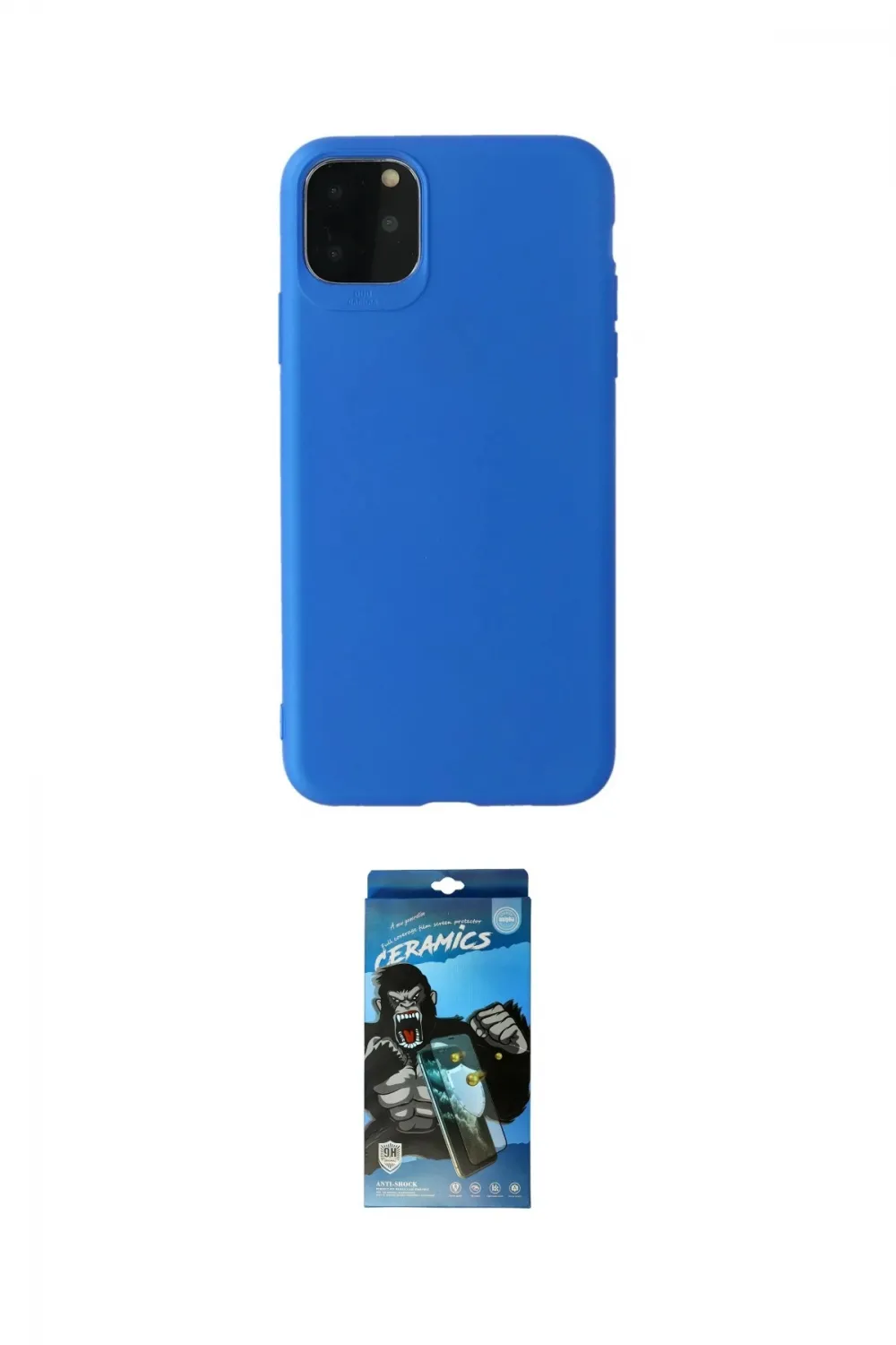 ieg™ iPhone 11 Pro Max Kılıf Kozmos Yansıma Özel Seri - Siyah 34D Izgaralı Cam