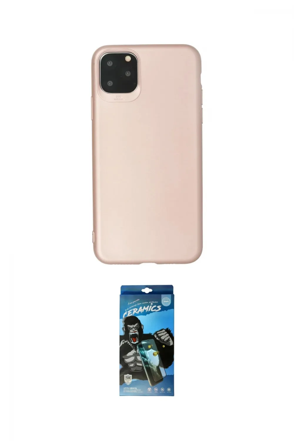 ieg™ iPhone 11 Pro Max Kılıf Kozmos Yansıma Özel Seri - Siyah 34D Izgaralı Cam