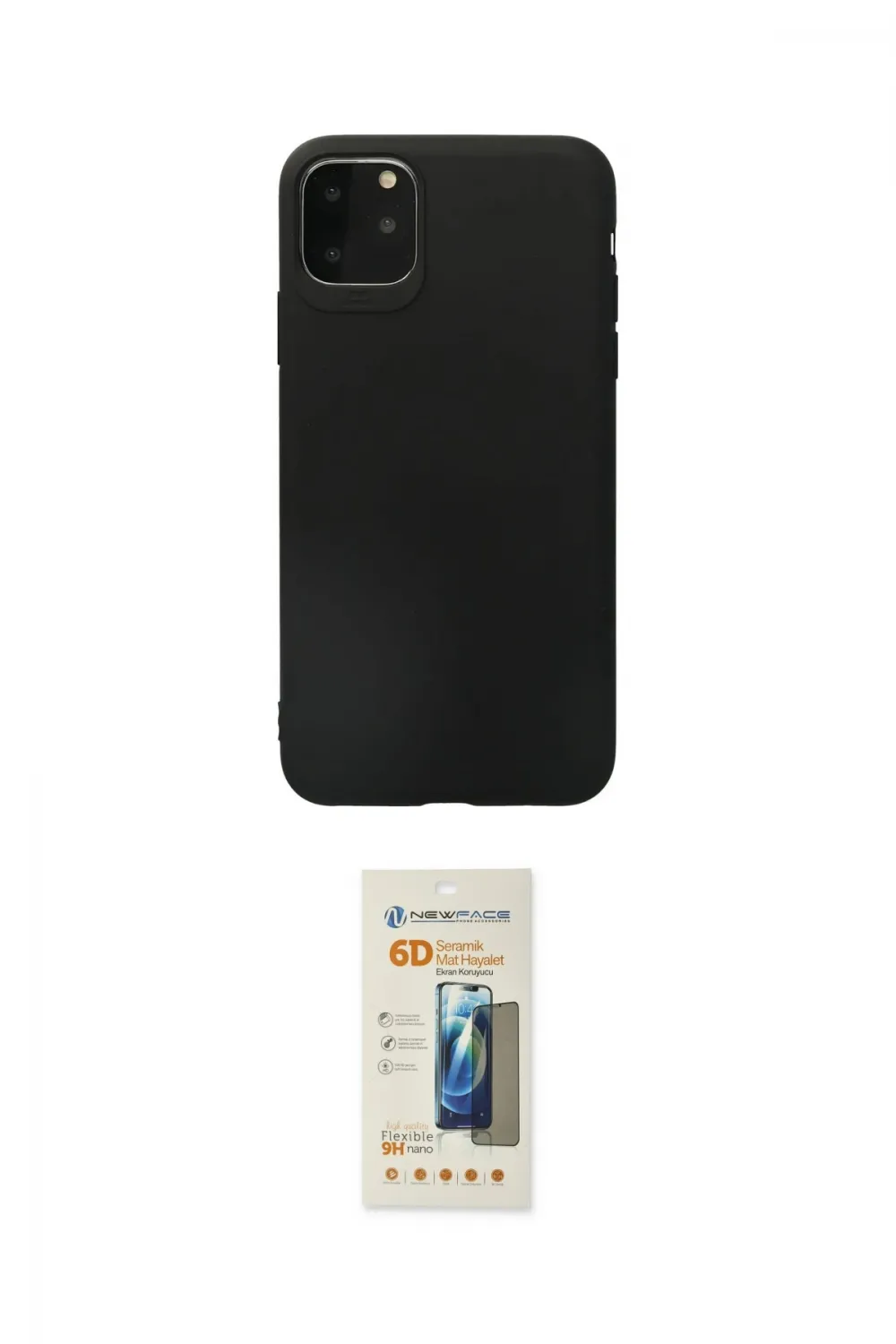 ieg™ iPhone 11 Pro Max Kılıf Kozmos Yansıma Özel Seri - Siyah 6D Mat Seramik Hayalet Nano Ekran Koruyucu