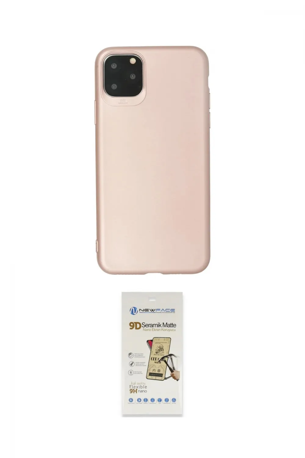 ieg™ iPhone 11 Pro Max Kılıf Kozmos Yansıma Özel Seri - Siyah Mat Seramik Nano Ekran Koruyucu
