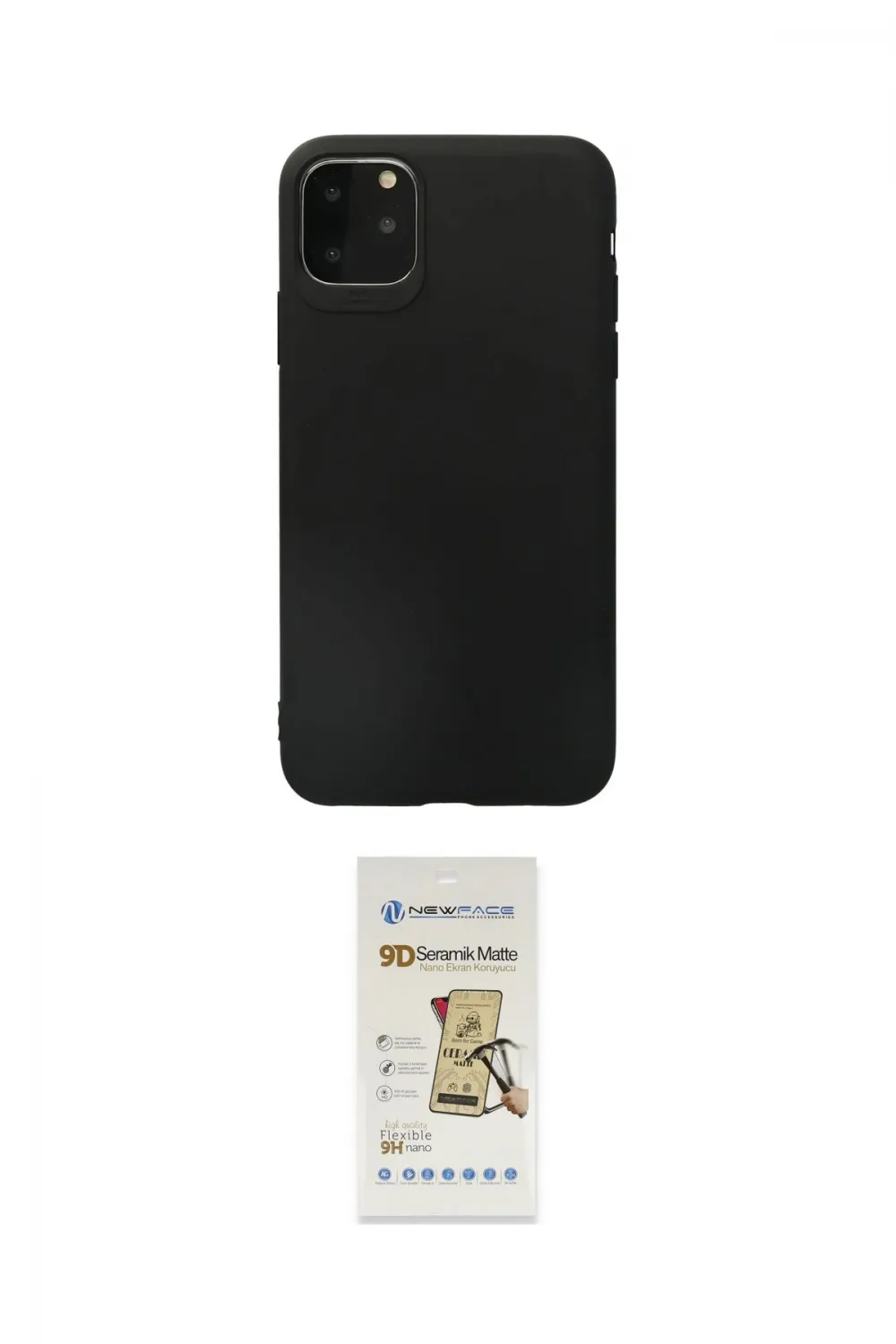 ieg™ iPhone 11 Pro Max Kılıf Kozmos Yansıma Özel Seri - Siyah Mat Seramik Nano Ekran Koruyucu