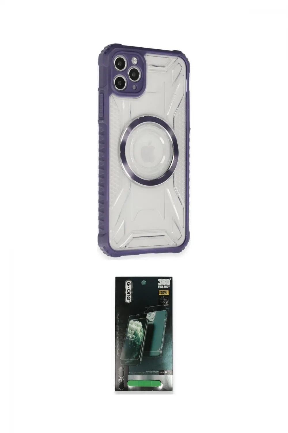 ieg™ iPhone 11 Pro Max Kılıf Kutup Modern - Şeffaf 360 Full Body Arka Koruyucu