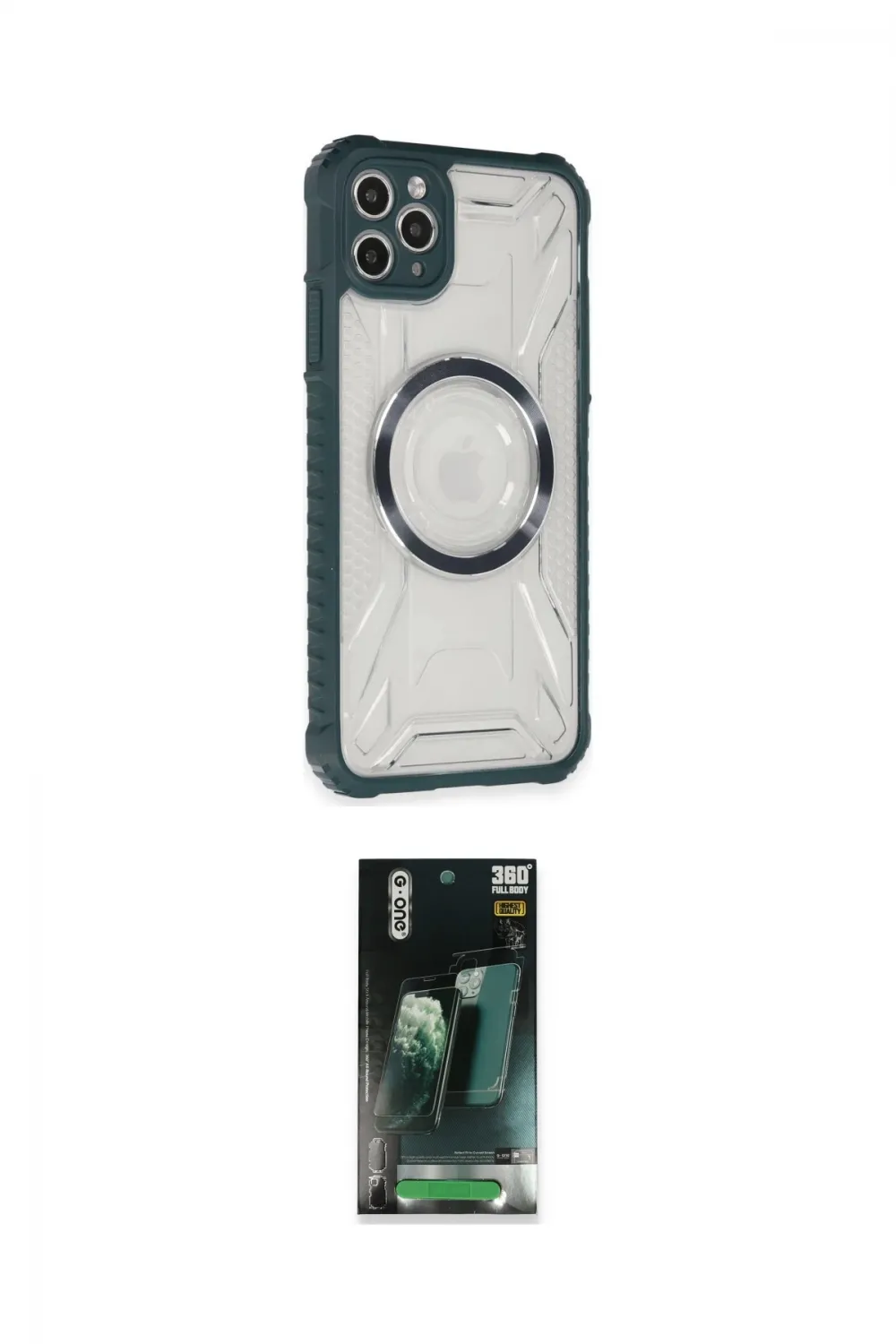 ieg™ iPhone 11 Pro Max Kılıf Kutup Modern - Şeffaf 360 Full Body Arka Koruyucu