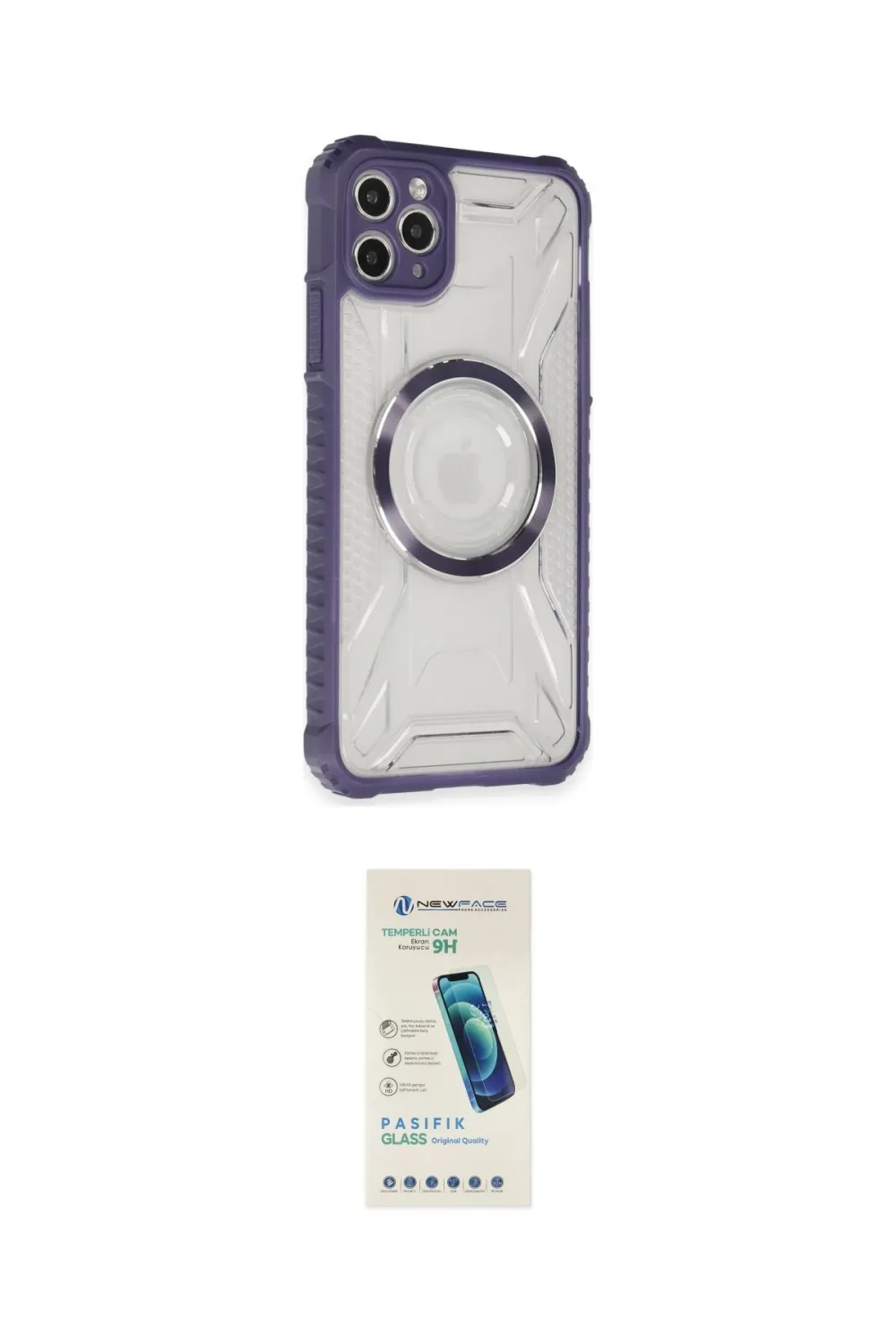 ieg™ iPhone 11 Pro Max Kılıf Kutup Modern - Şeffaf Pasifik Cam Ekran Koruyucu